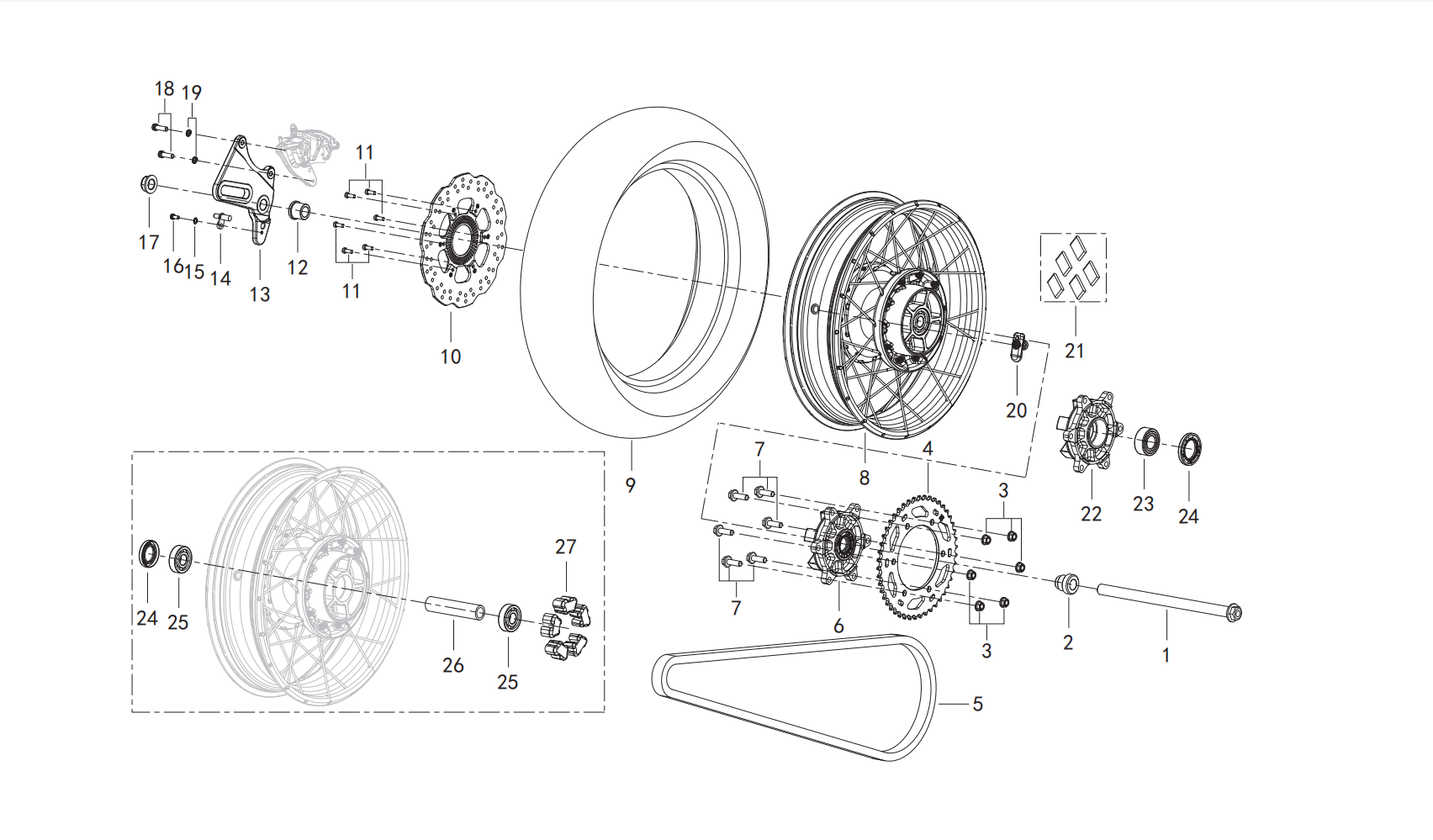 F09A REAR WHEEL ASSY.