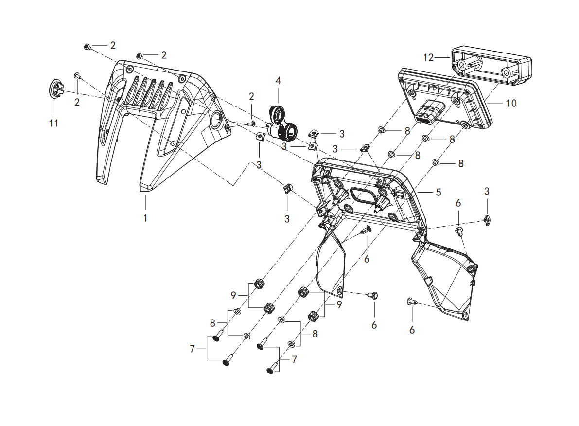 F20 INSTRUMENT COVER ASSY.