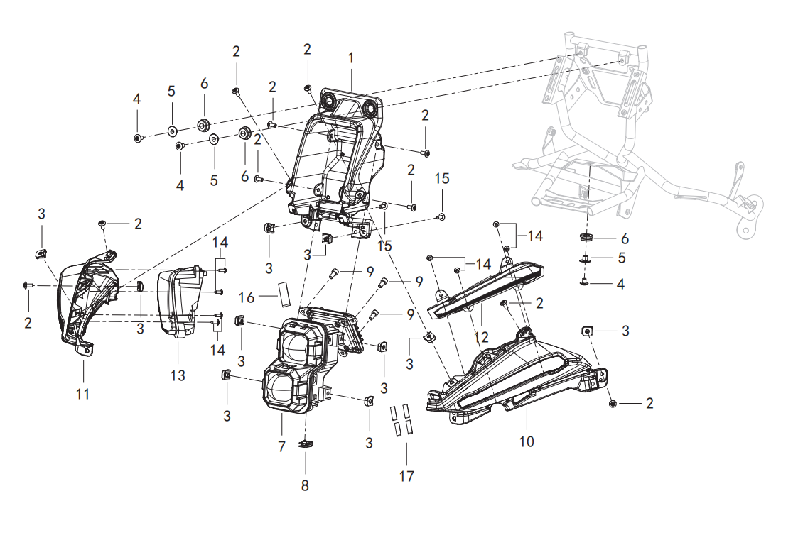 F21 HEADLIGHT BRACKET ASSY.
