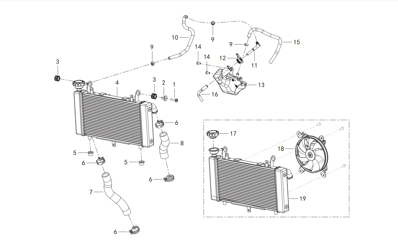 F28 COOLING SYSTEM ASSY.