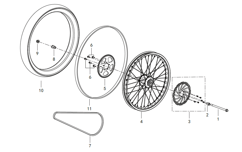 F06 REAR WHEEL ASSY.