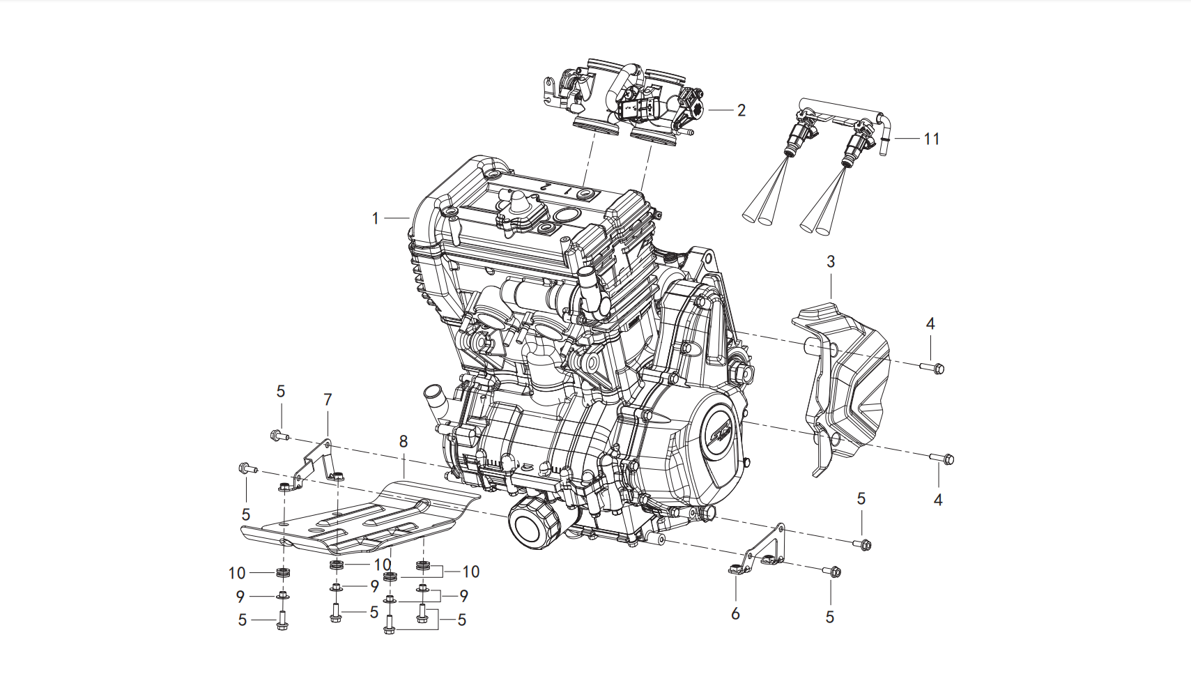 F31 ENGINE ATTACHMENT ASSY.