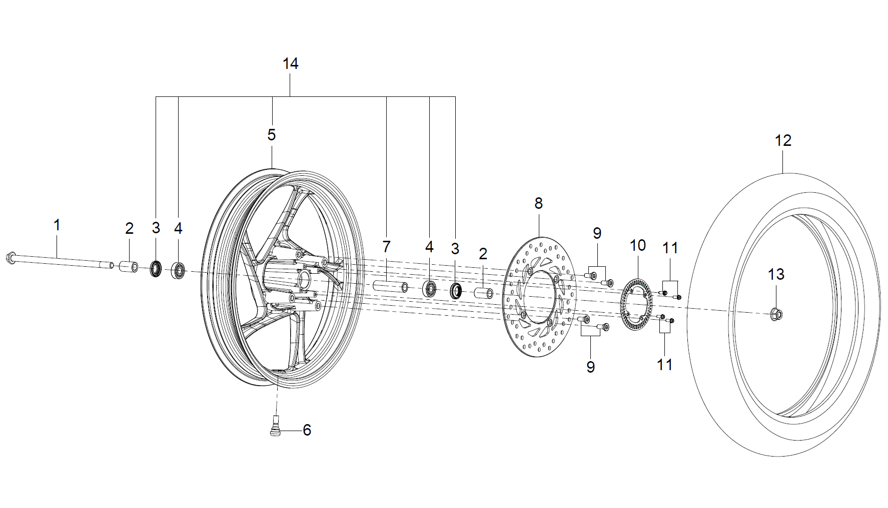 F03 FRONT WHEEL ASSY.