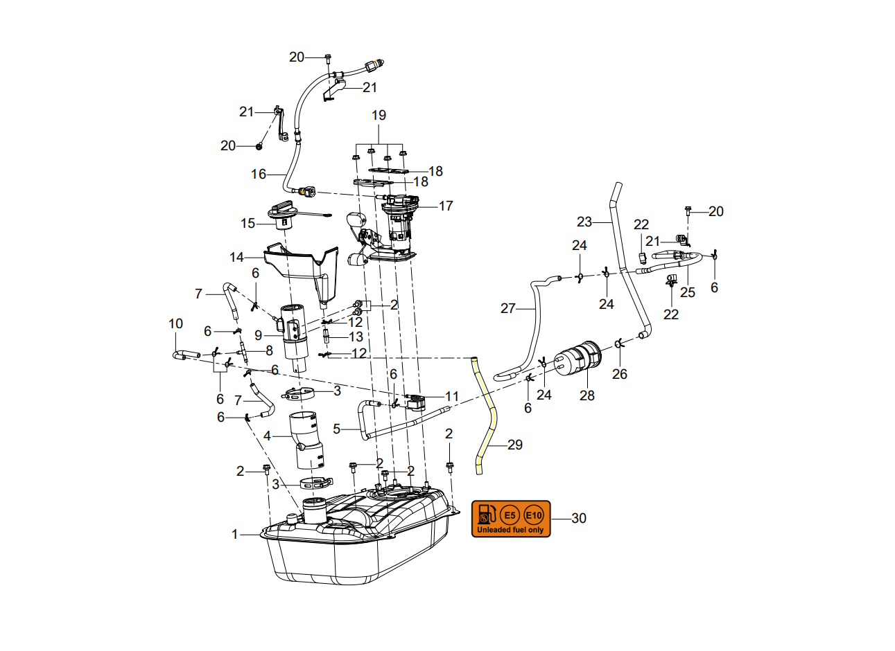 F07 FUEL TANK ASSY.