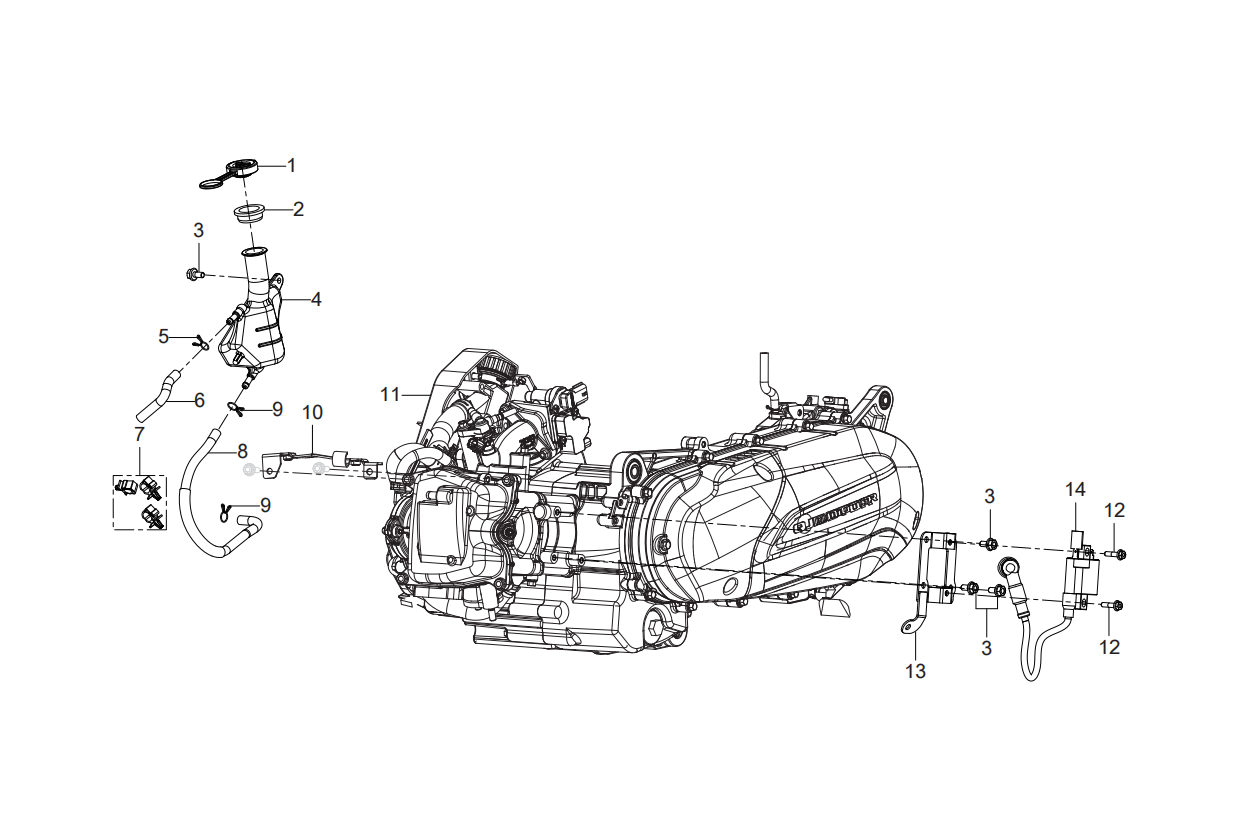 F19 ENGINE ATTACHMENT ASSY.