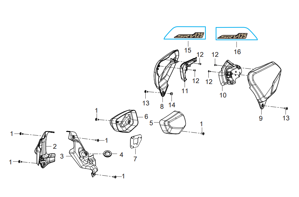 F16 SODE COVER ASSY.