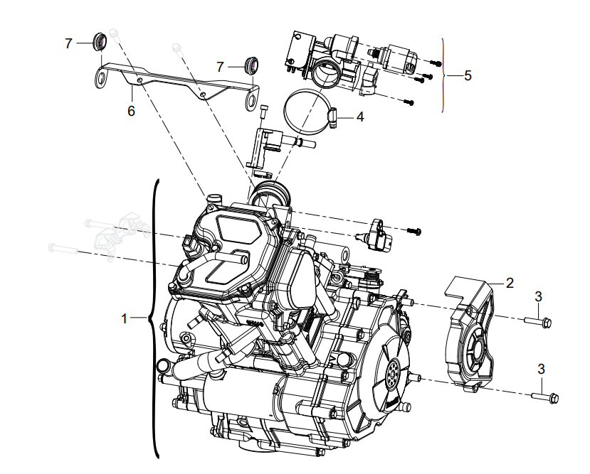 F20 ENGINE ATTACHMENT ASSY.