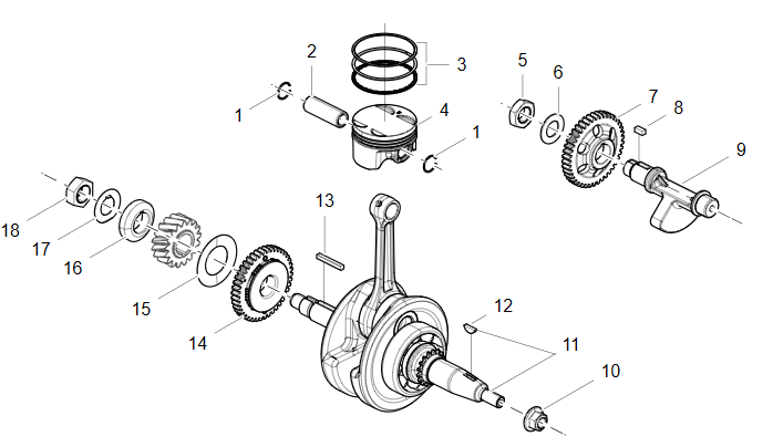 E06 PISTON,CONNECTING ROD & CRANKSHAFT ASSY