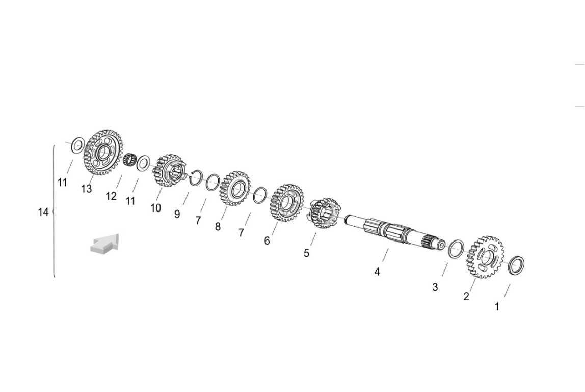E16 COUNTERSHAFT ASSY