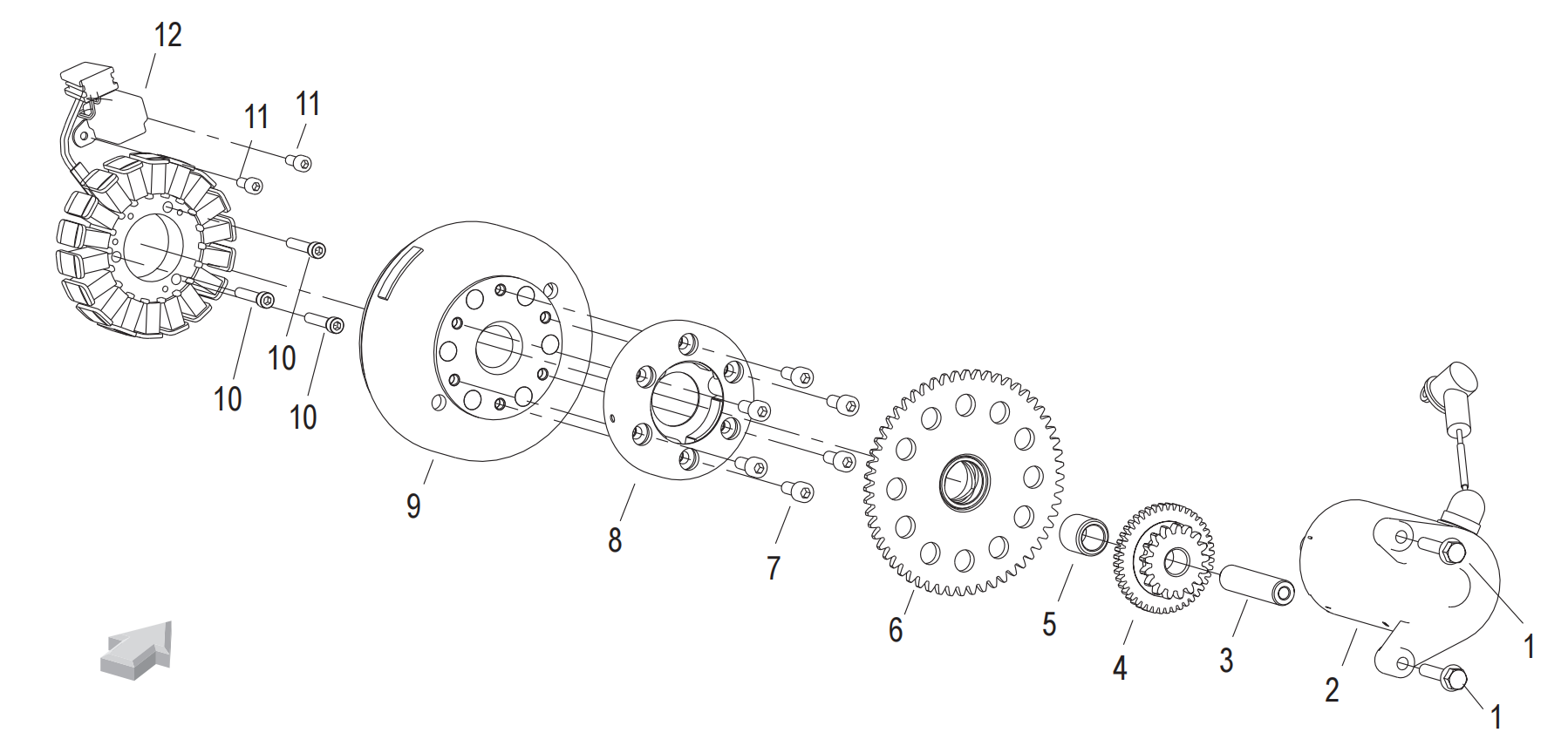 E17 ELECTRIC STARTER ASSY