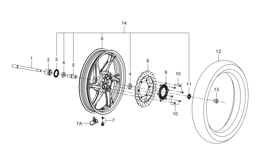 F03 FRONT WHEEL ASSY.