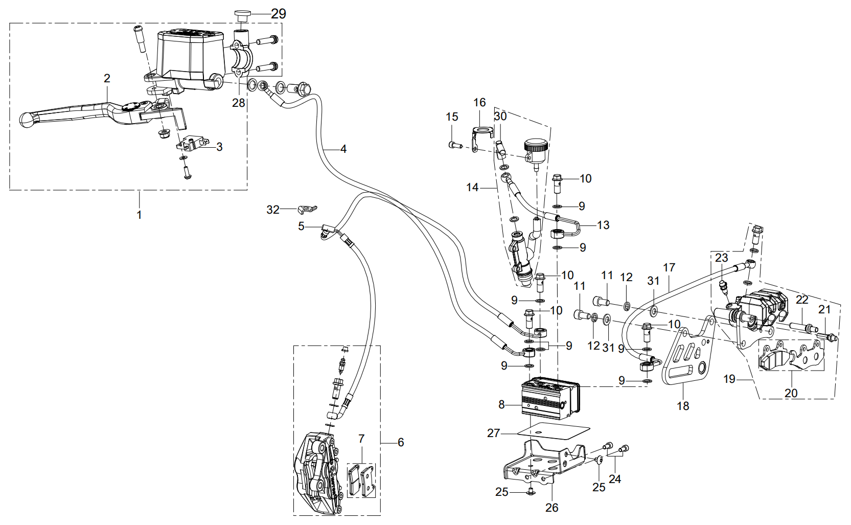 F04 BRAKE ASSY.