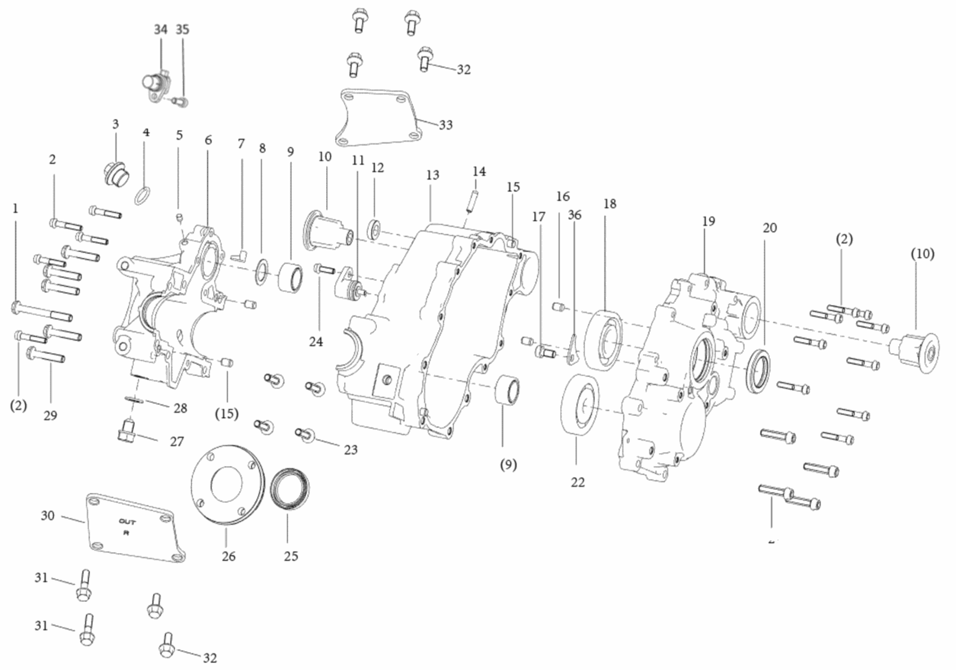E08 GEAR SHIFT MECHANISM ASSEMBLY