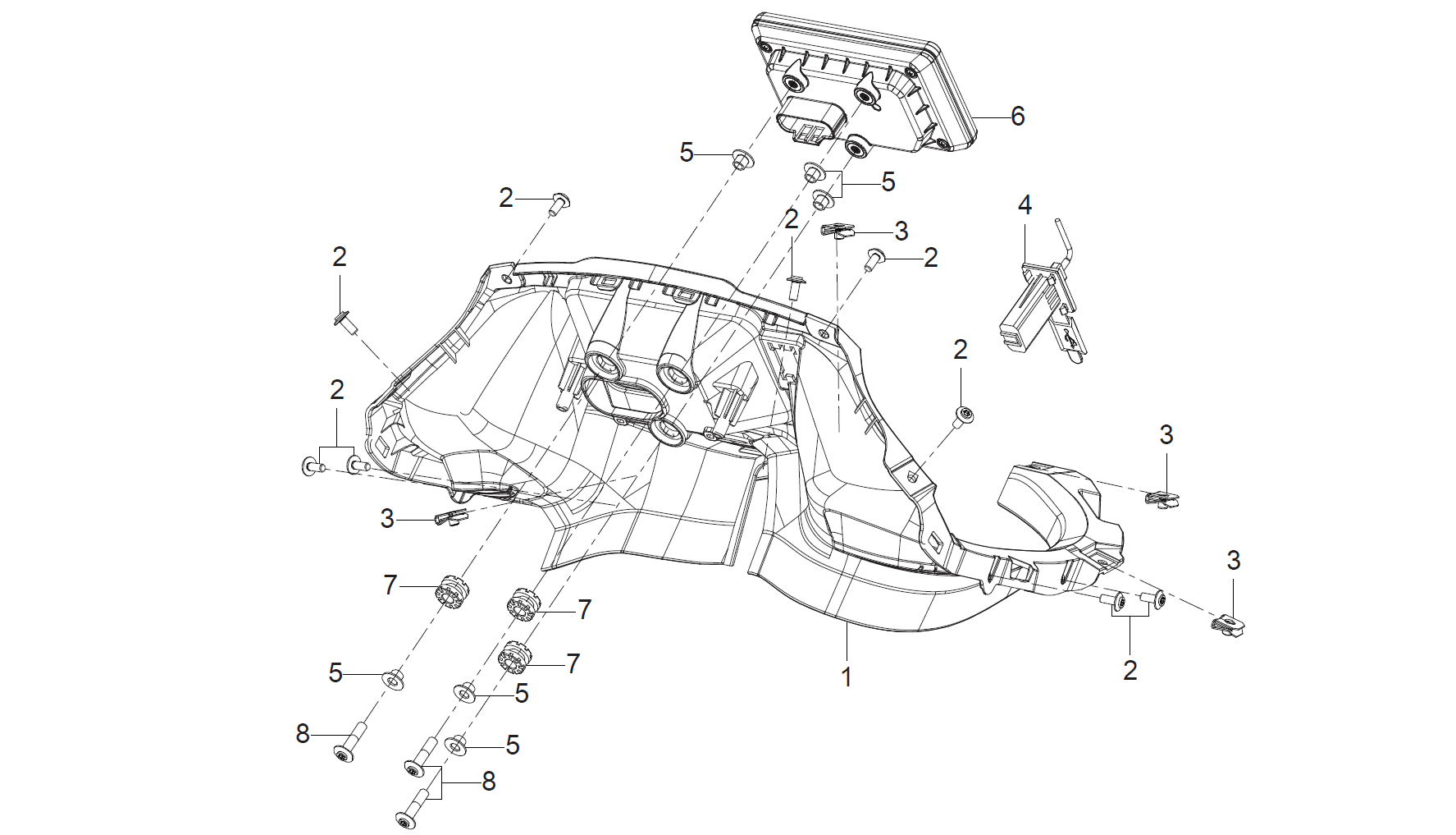 F16 INSTRUMENT COVER ASSY.