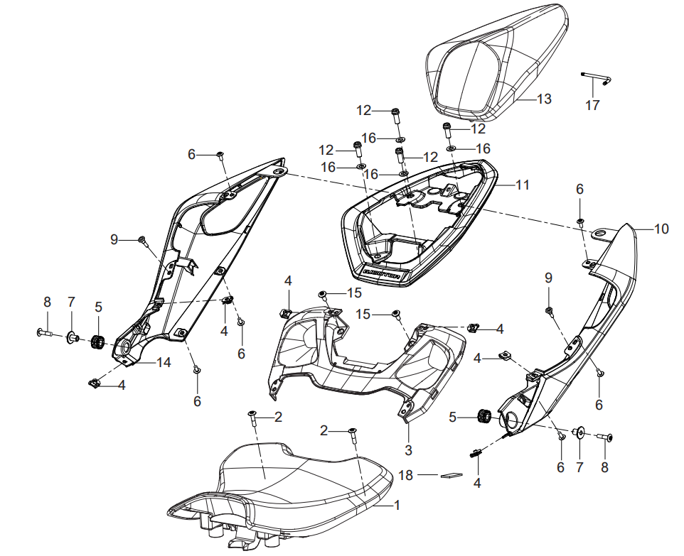 F23 TAIL COVER ASSY.
