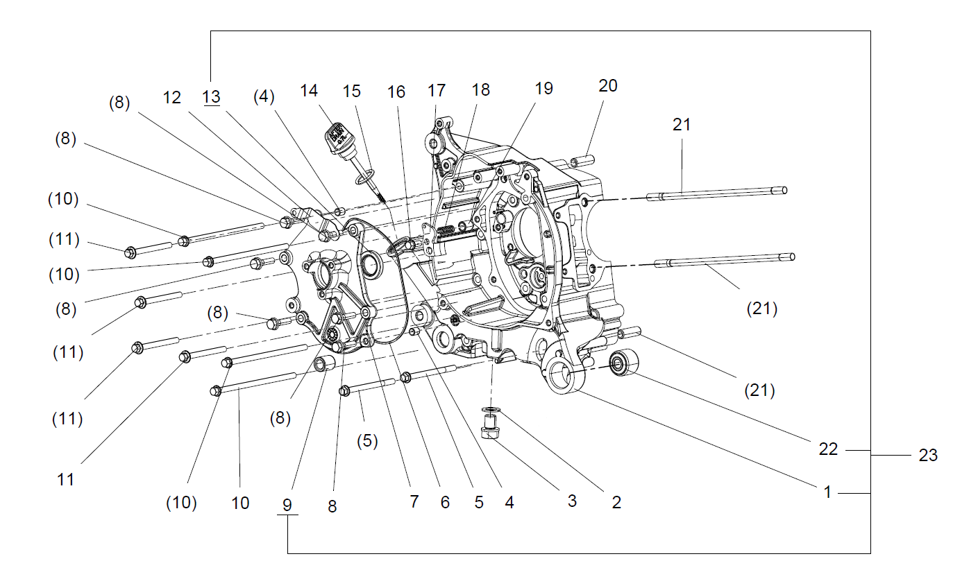 E07 CRANKCASE ASSY