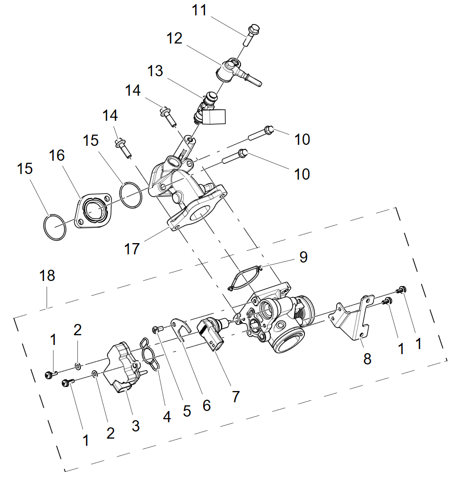 E16 THROTTLE VALVE SUB-ASSEMBLY