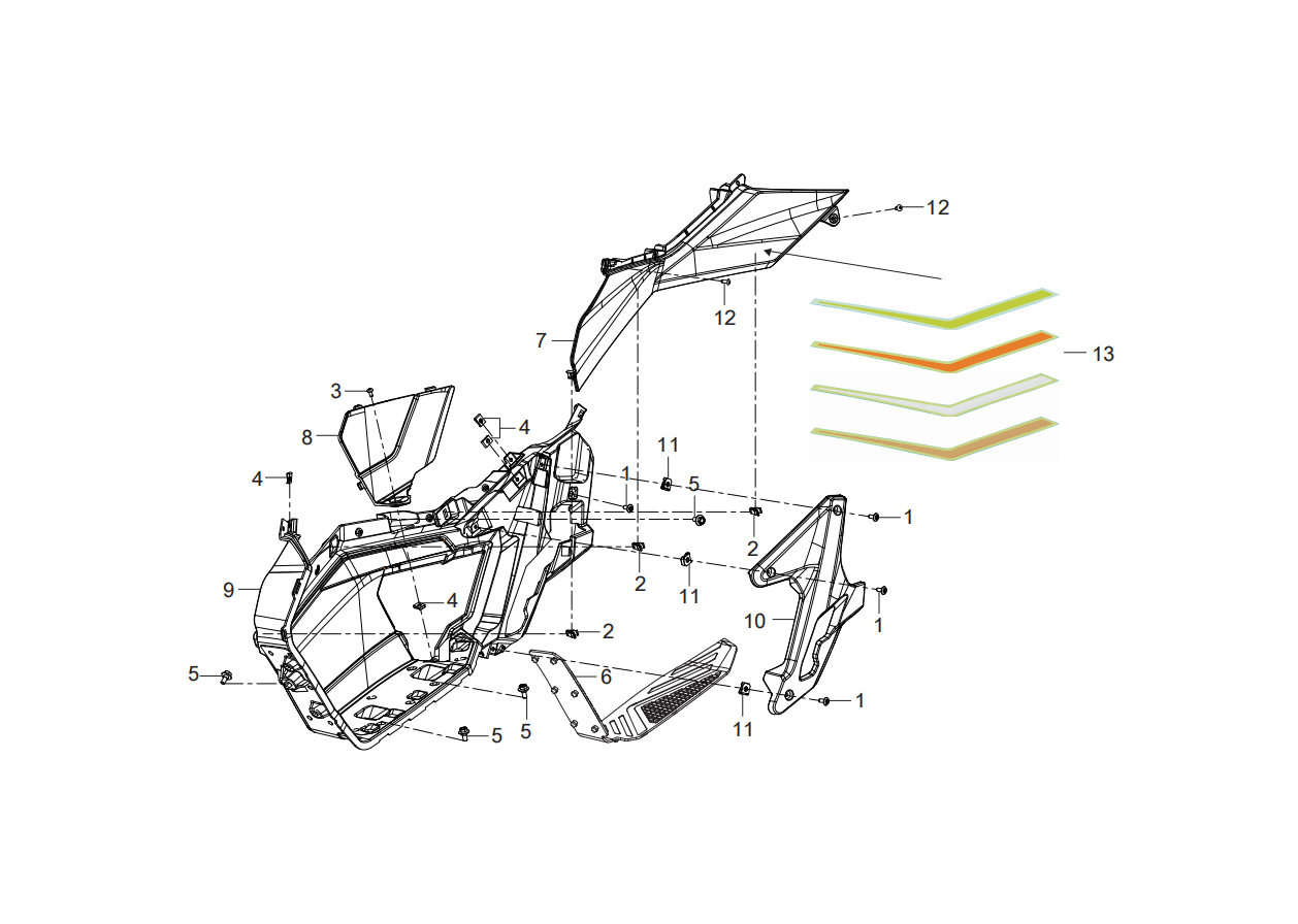 F23 LEFT GUARD PLATE ASSY.