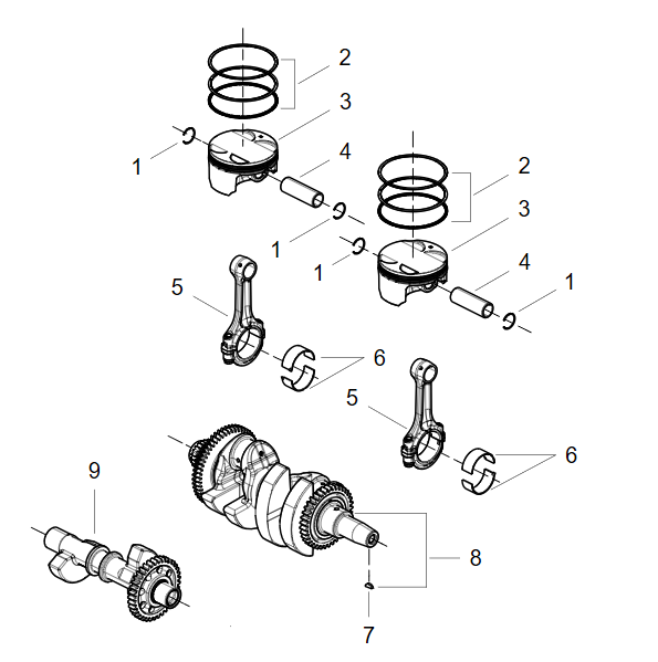 E06 PISTON,CONNECTING ROD & CRANKSHAFT ASSY