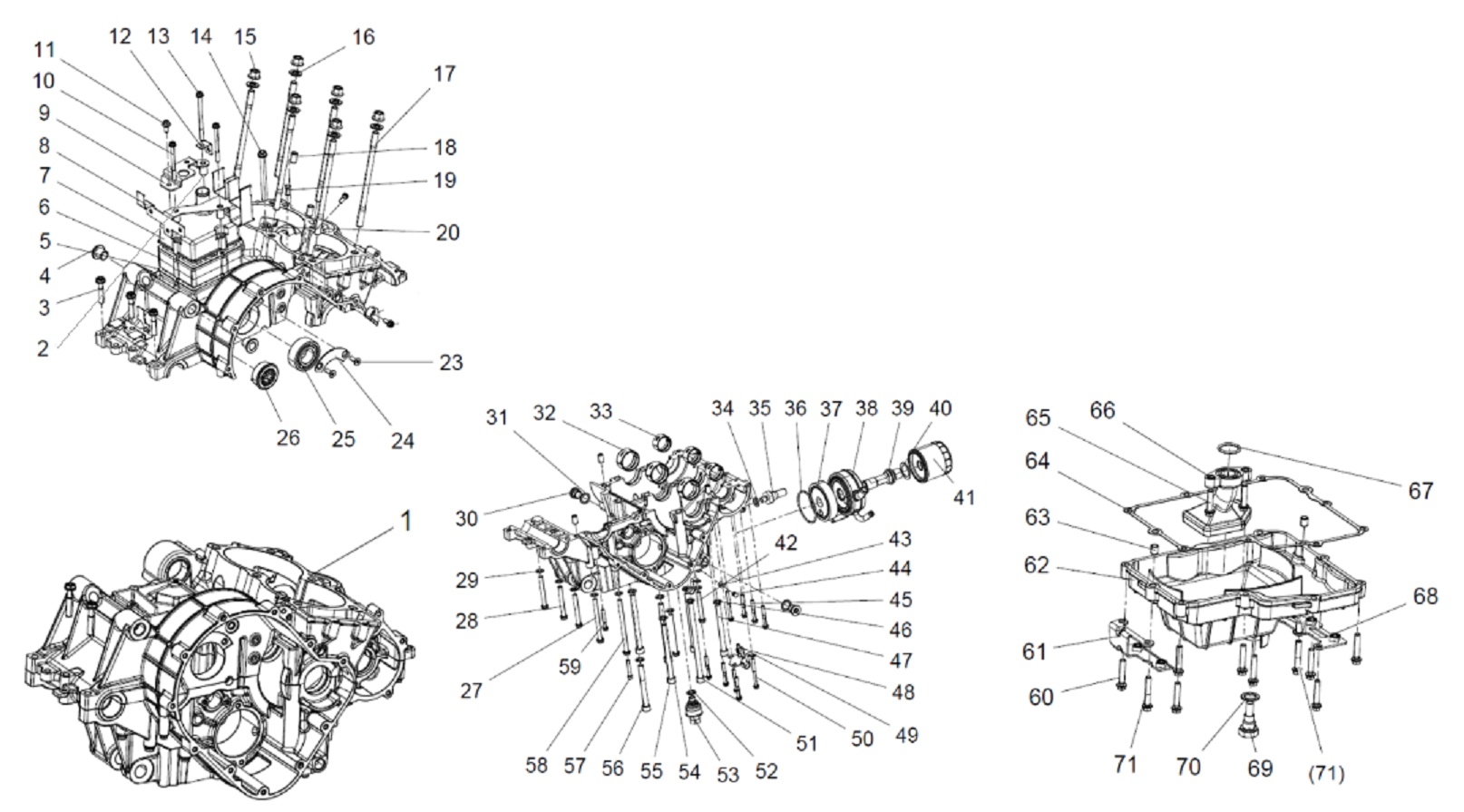 E07 CRANKCASE ASSY