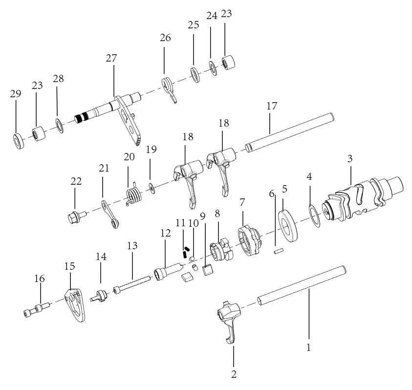 E09 GEAR SHIFT MECHANISM ASSEMBLY