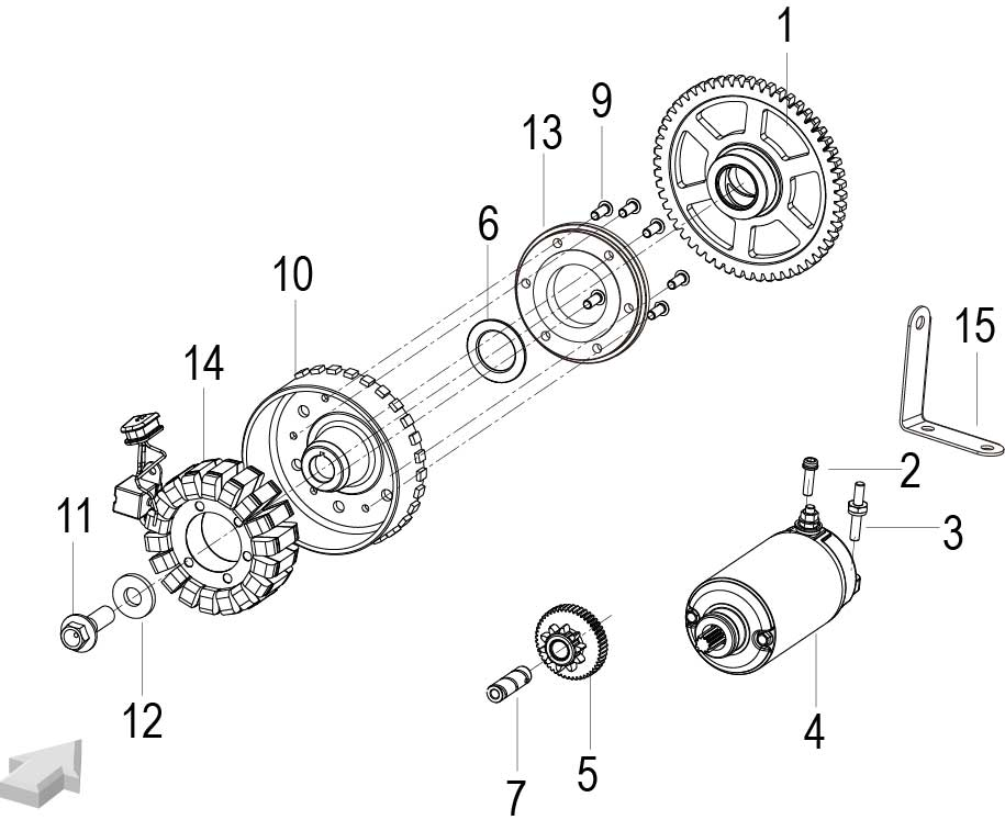 E11 ELECTRIC STARTER ASSY
