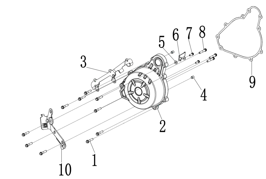 E13 LEFT COVER ASSY