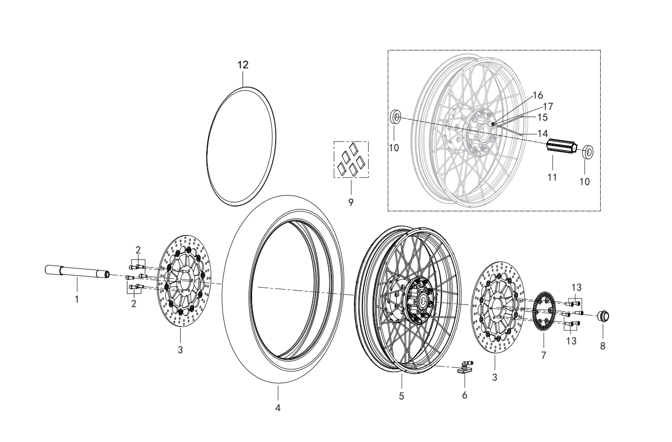 F03 FRONT WHEEL ASSY.