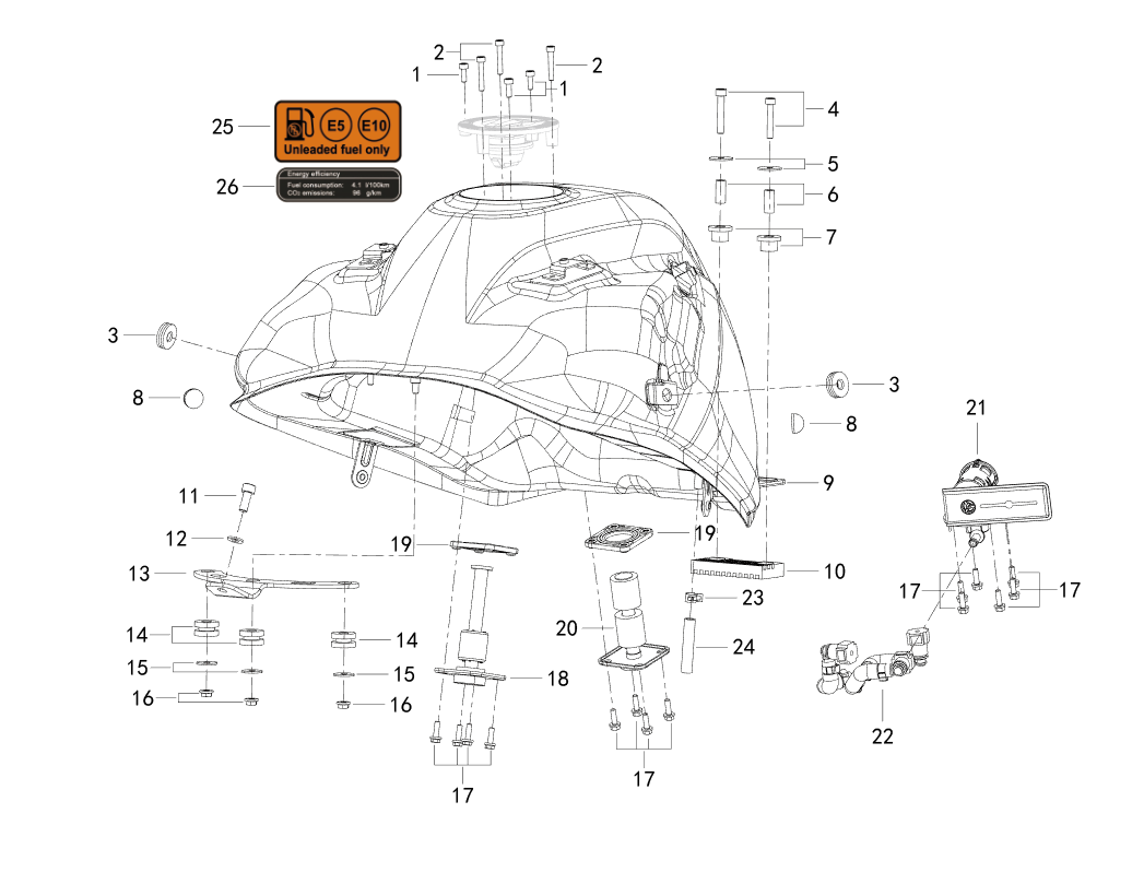F07 FUEL TANK ASSY.