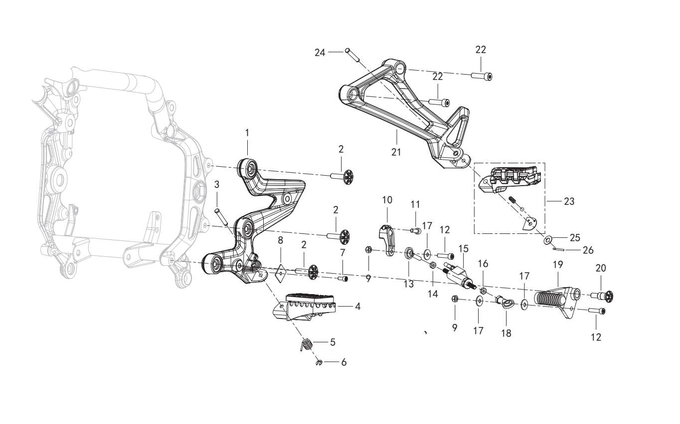 F12 PEDALING ASSY.