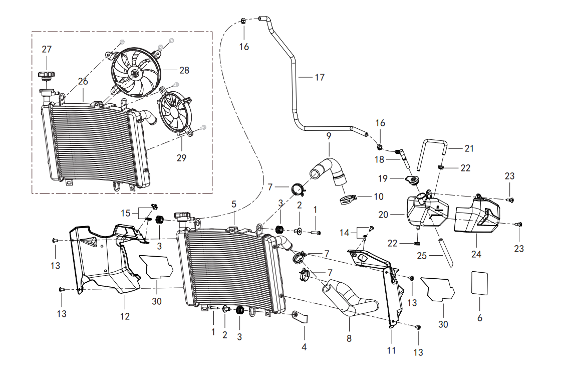 F24 COOLING SYSTEM ASSY.