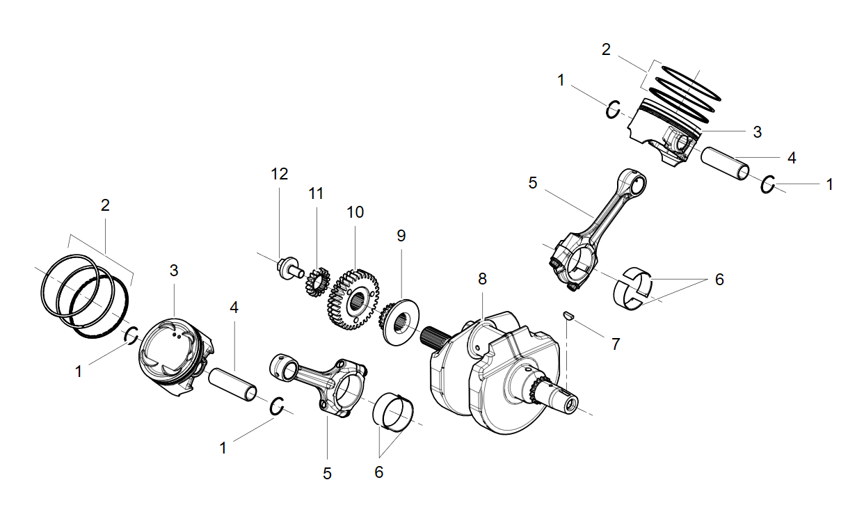 E06 PISTON,CONNECTING ROD & CRANKSHAFT ASSY