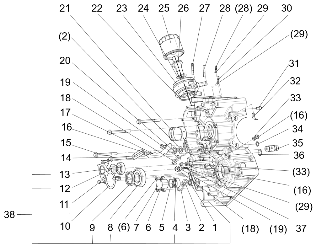 E07 CRANKCASE ASSY