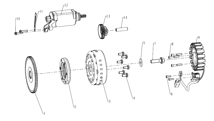 E11 ELECTRIC STARTER ASSY