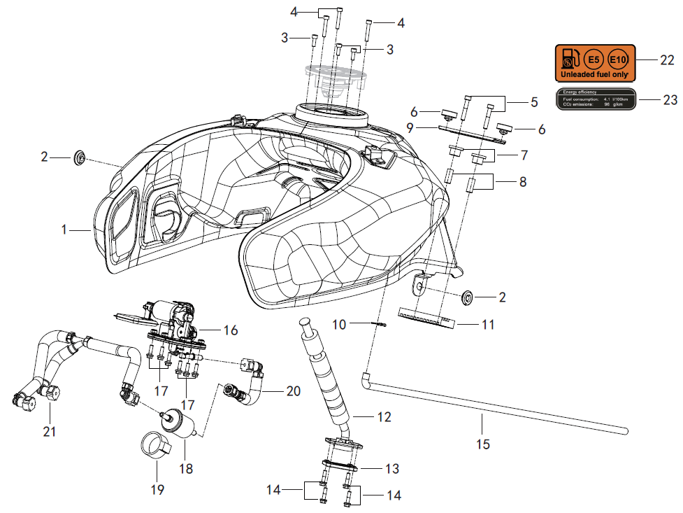 F07 FUEL TANK ASSY.
