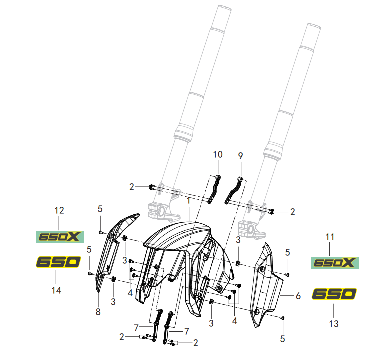 F16 FRONT FENDER ASSY.
