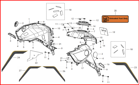 F20 TANK ARMOR ASSY.