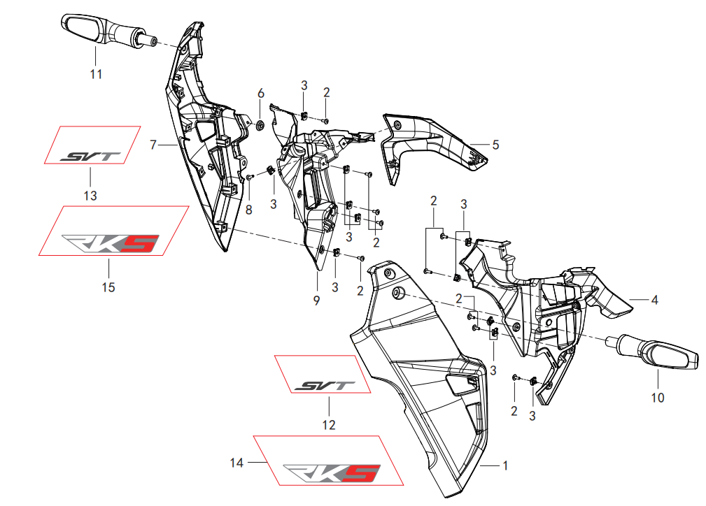 F21 FRONT LEFT AND RIGHT GUARDS ASSY.