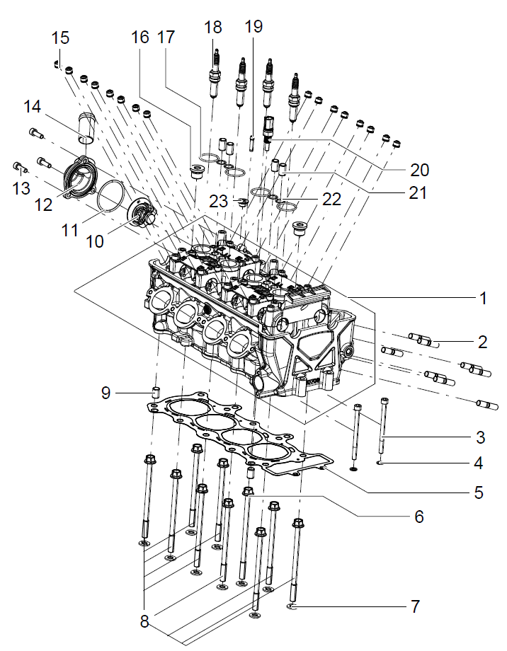 E02CLYINDER COVER ASSY