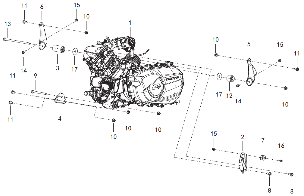 F34 ENGINE ATTACHMENT ASSY.