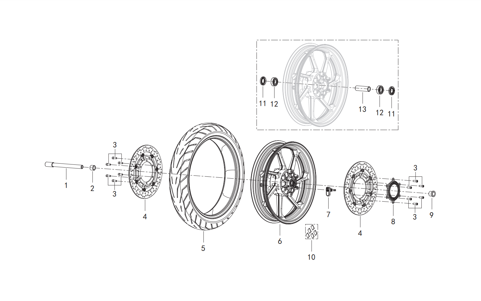 F03 FRONT WHEEL ASSY.