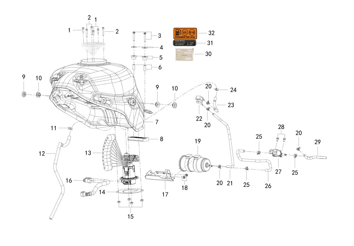 F07 FUEL TANK ASSY.