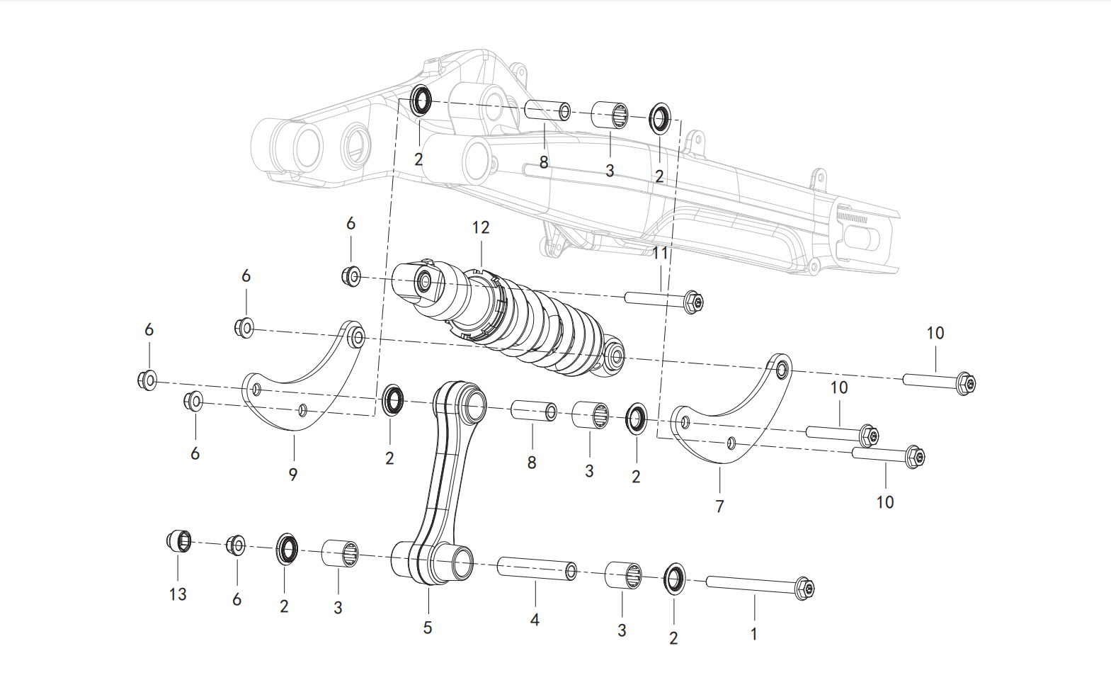 F09 Ⅱ REAR SWINGING ARM ASSY.