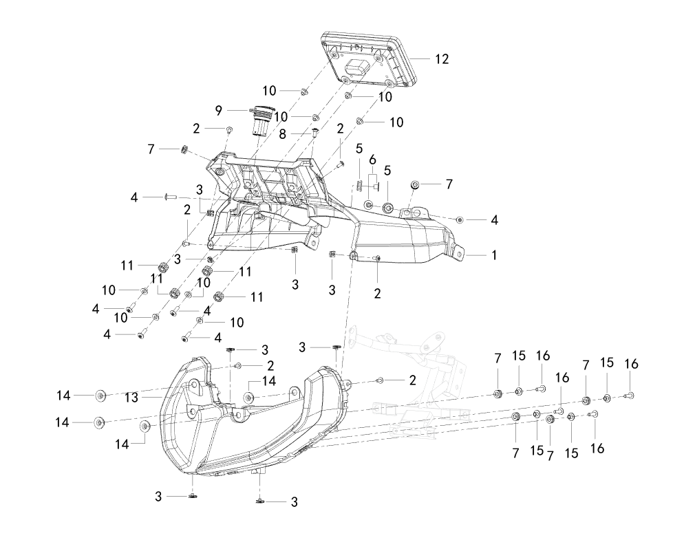 F17 INSTRUMENT COVER ASSY.