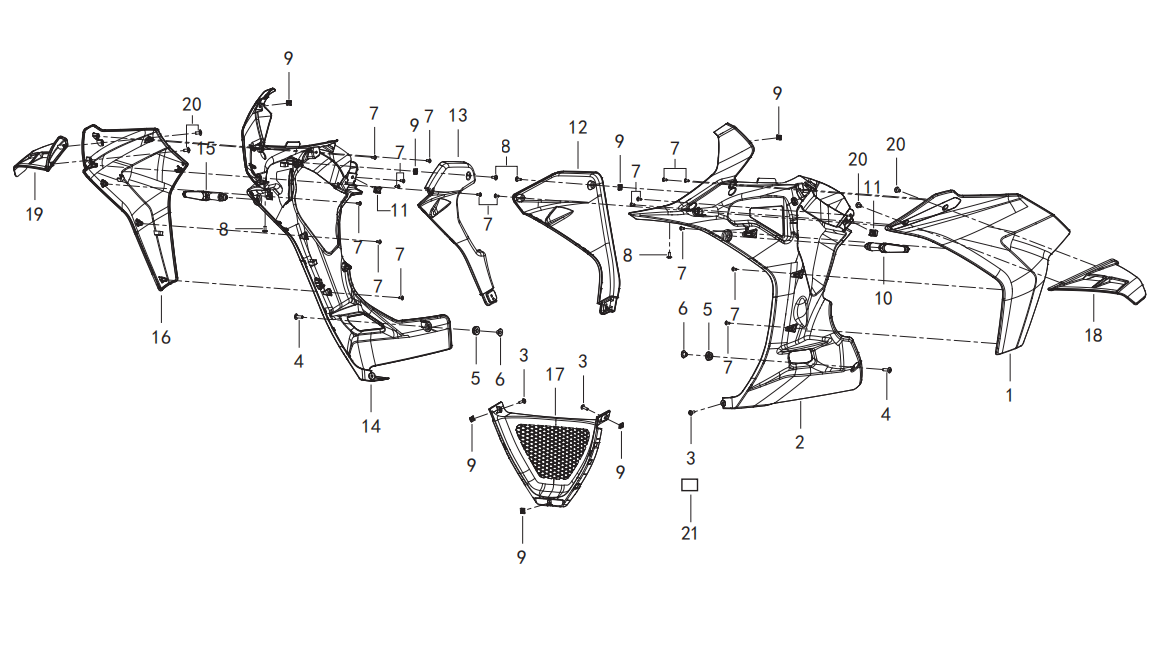 F19 FOOT PROTECTIVE SHIELD ASSY.