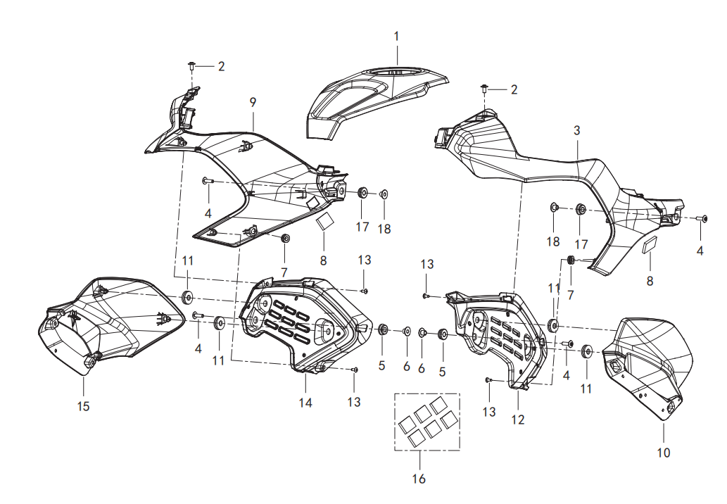 F20 FUEL TANK SHIELD ASSY.
