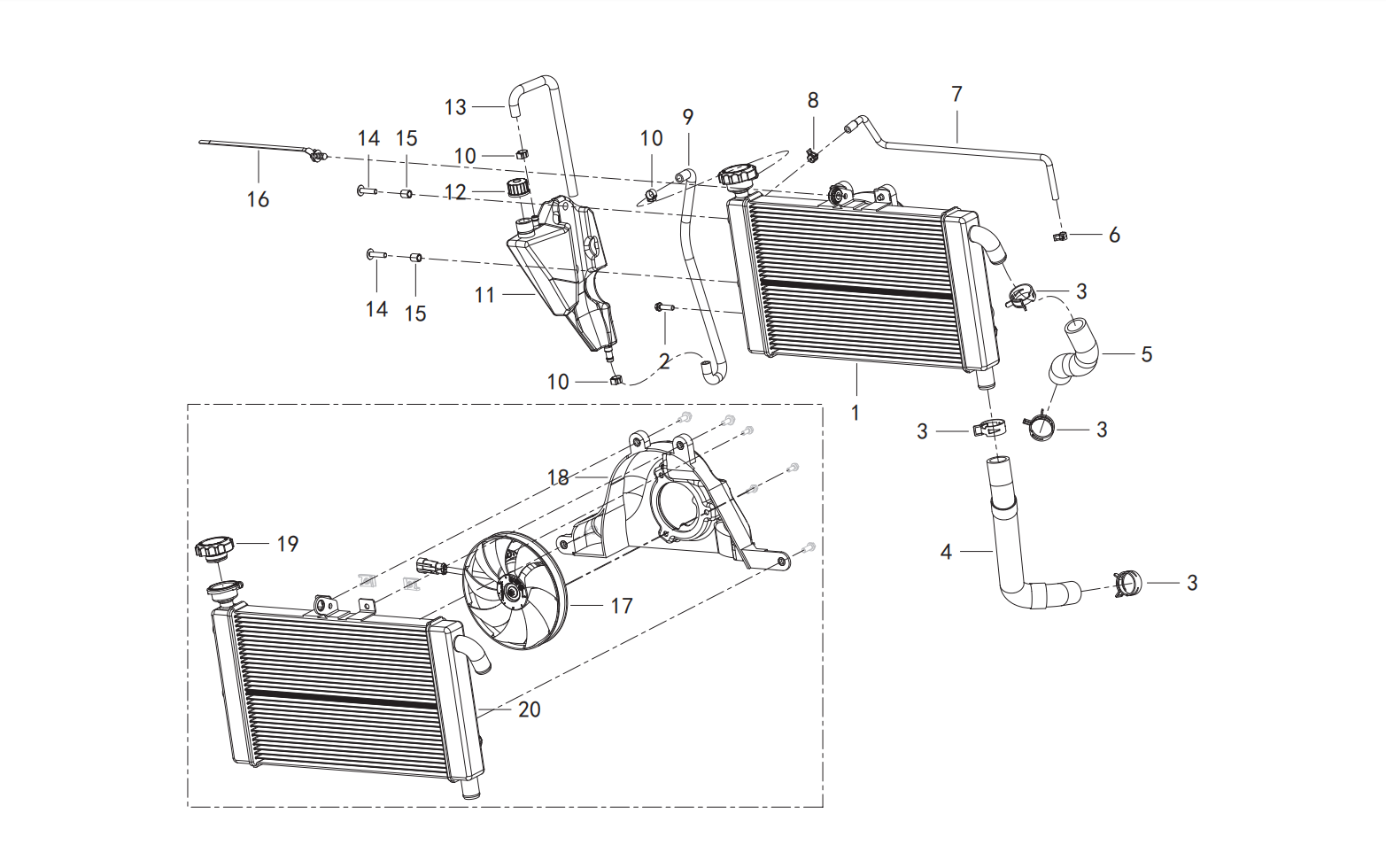 F24 COOLING SYSTEM ASSY.