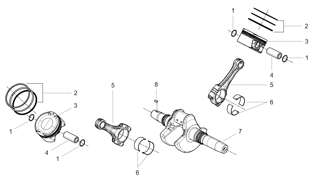 E07 PISTON,CONNECTING ROD & CRANKSHAFT ASSY