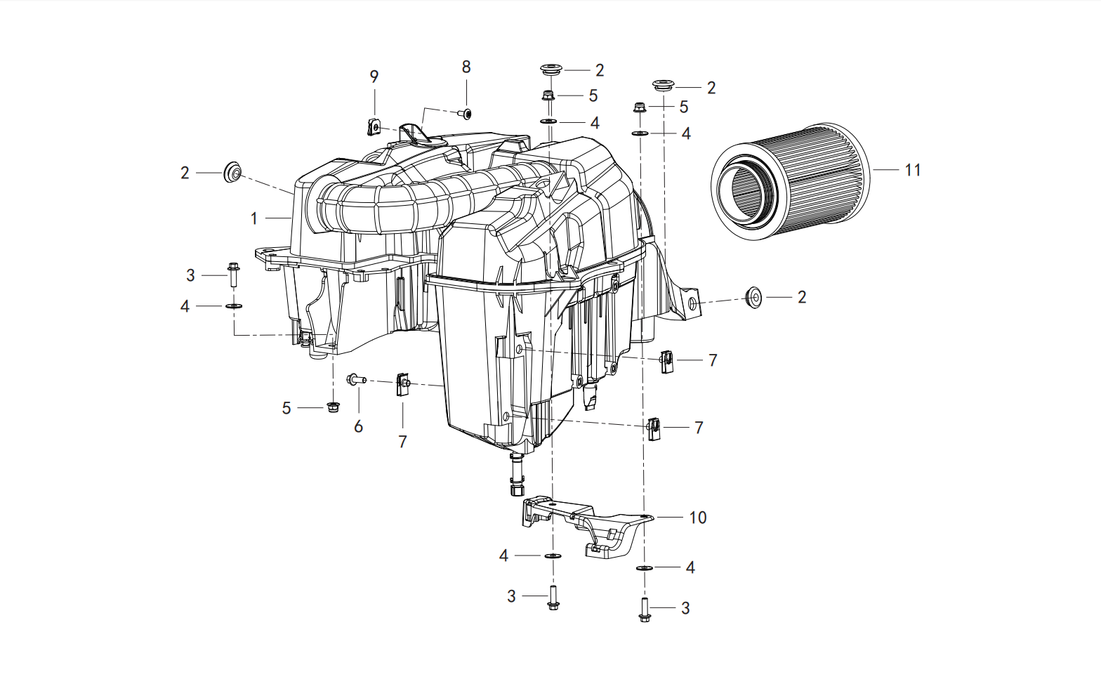 F14 AIR CLEANER ASSY.