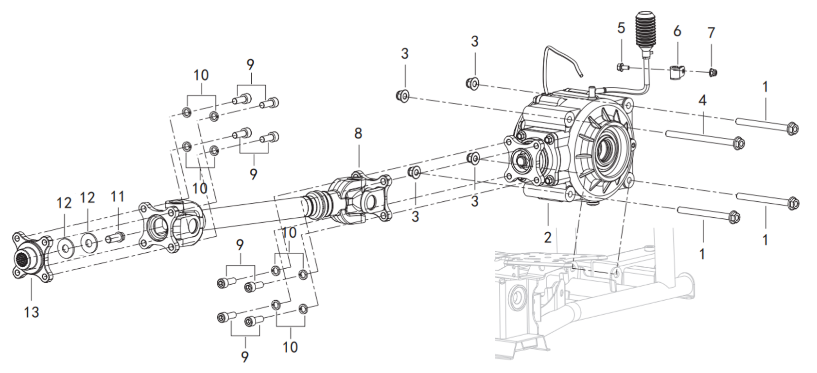 F22 REAR AXLE ASSEMBLY